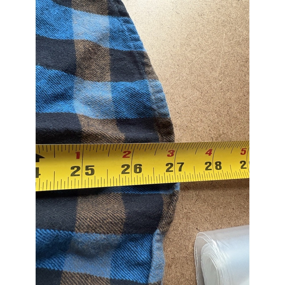 MADEWELL Plaid Button Down Shirt Womens S Blue Brown Flannel - Picture 12 of 12